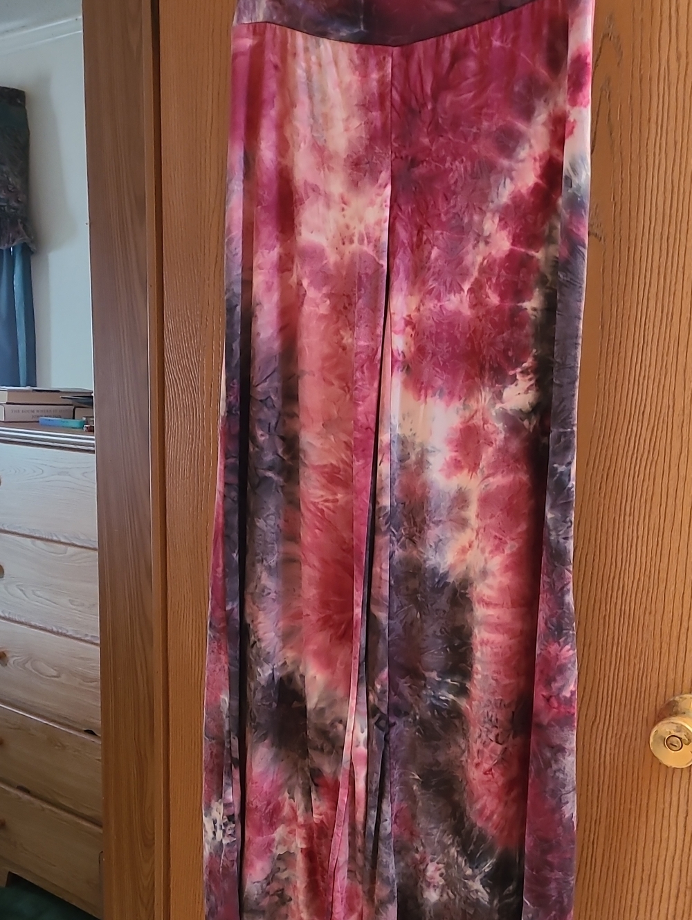 Tie-Dye Pink Wide Leg Pants - Women
